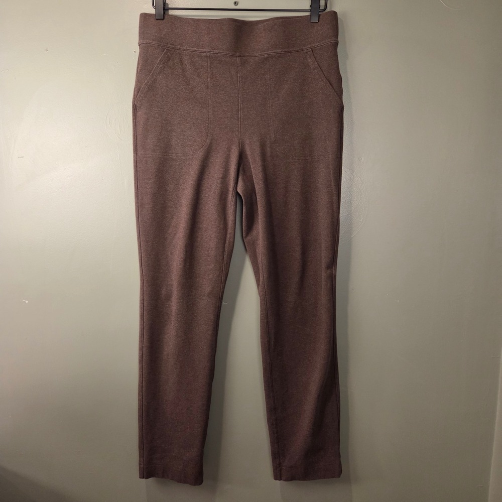 Duluth Trading Co Women's NoGa Naturale Pull On Knit Pants Size M x 29 Brown